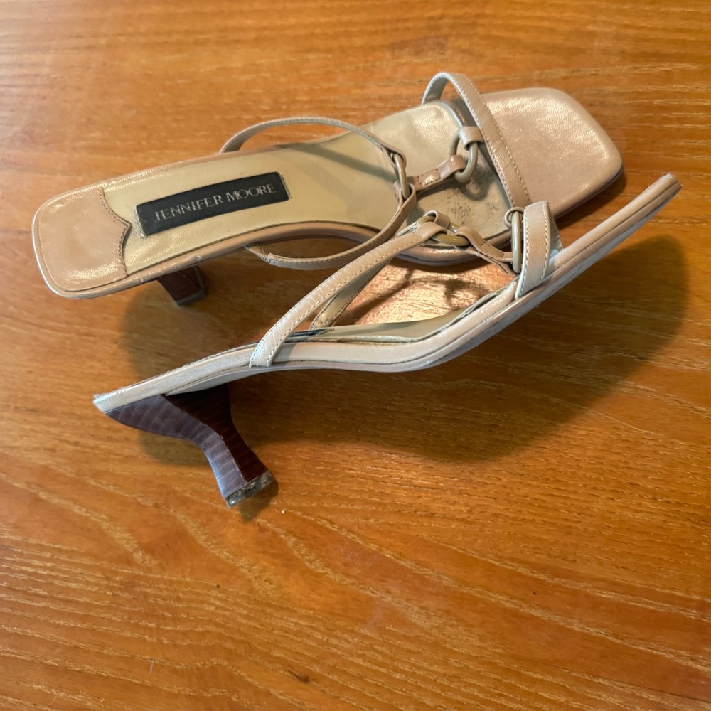 Jennifer Moore Cream Strappy Heels